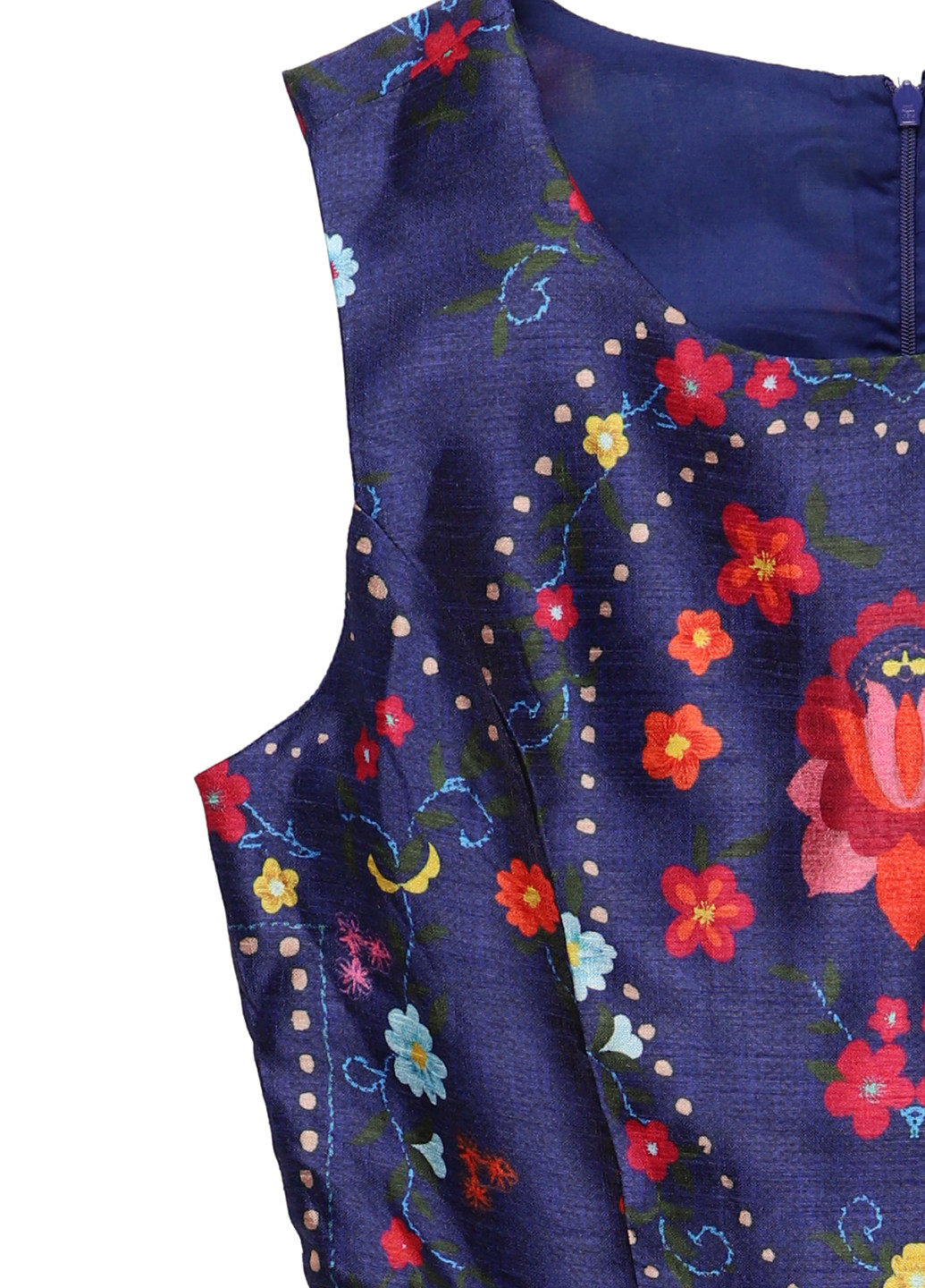 Синя кежуал сукня кльош Derhy з квітковим принтом