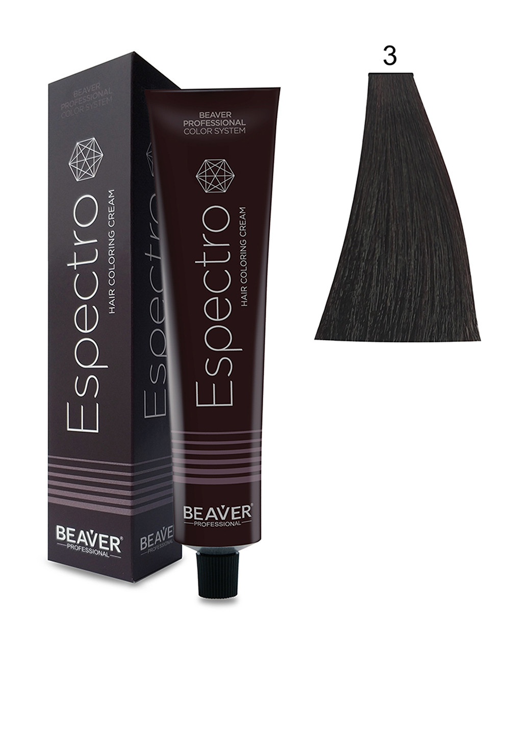3.0, Крем-краска перманентная для волос Espectro темный коричневый натуральный, 100 мл Beaver Professional (44301721)
