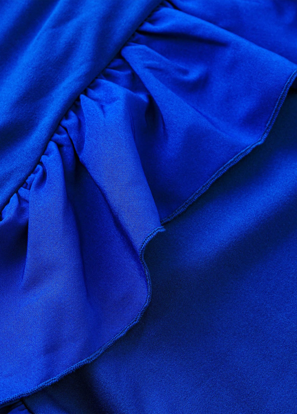 Синее вечернее платье годе, бандо, с открытыми плечами, с открытой спиной SHEIN однотонное