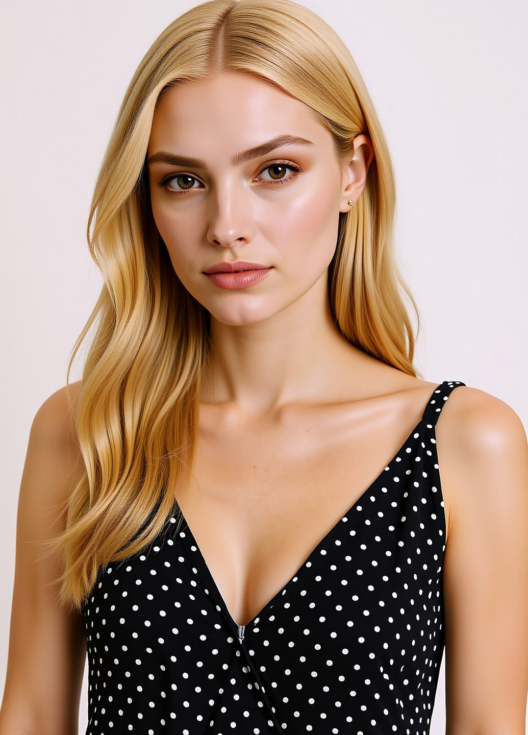 Білий кежуал сукня дзвін Reserved в горошок