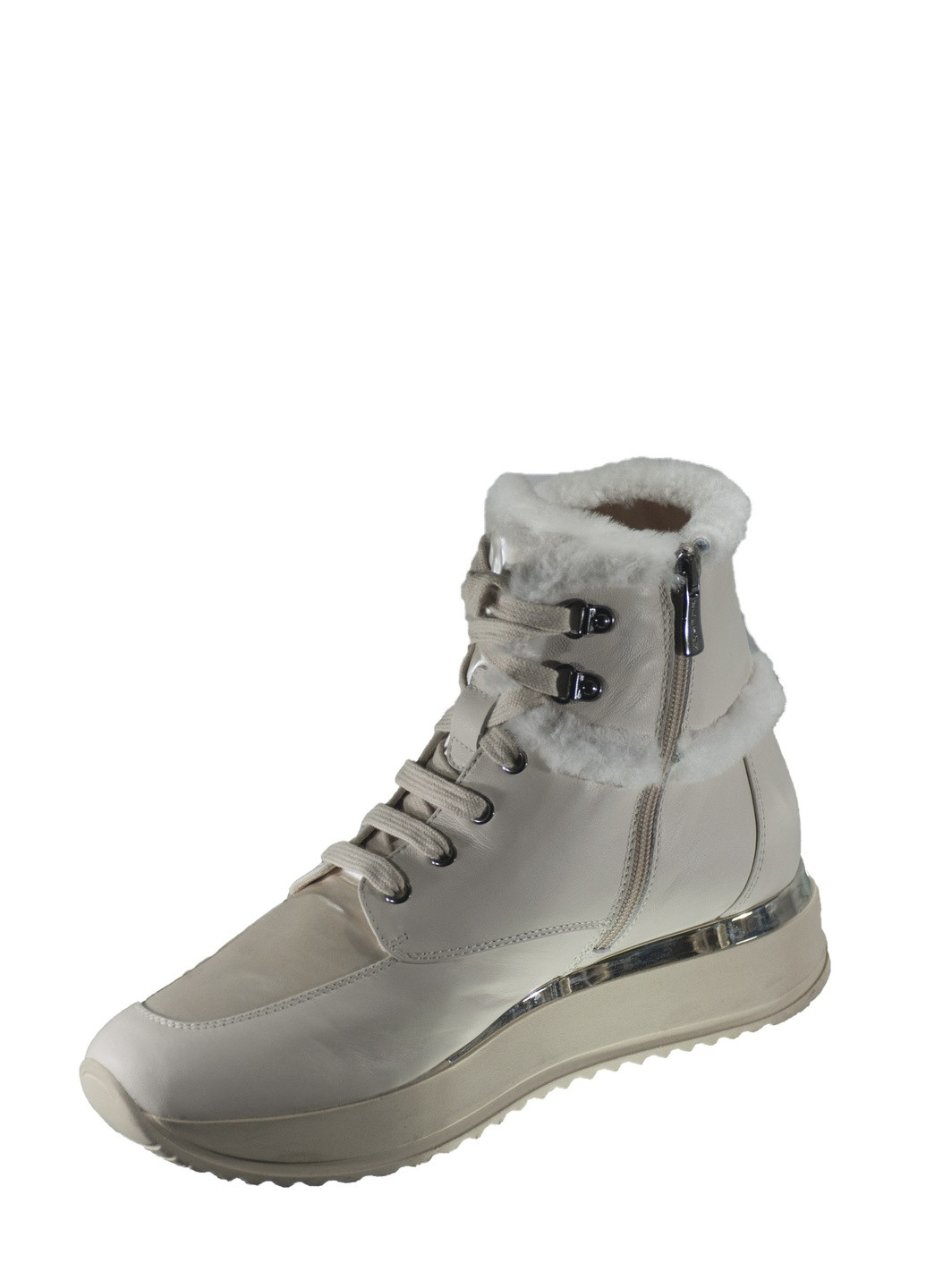 Зимние ботинки Kelton с белой подошвой, со шнуровкой, с мехом из натурального меха