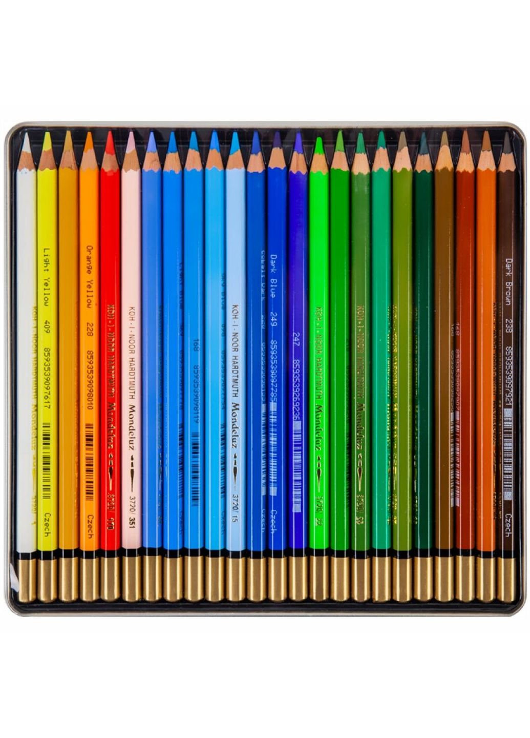 Карандаши цветные Mondeluz Landscape акварел. метал. пенал 24 цветов (3724024013) Koh-I-Noor (254066298)