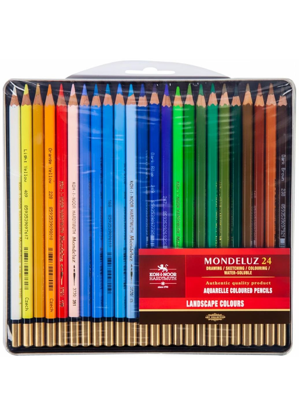 Карандаши цветные Mondeluz Landscape акварел. метал. пенал 24 цветов (3724024013) Koh-I-Noor (254066298)