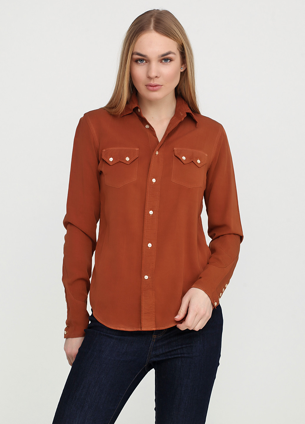 Терракотовая блуза Ralph Lauren