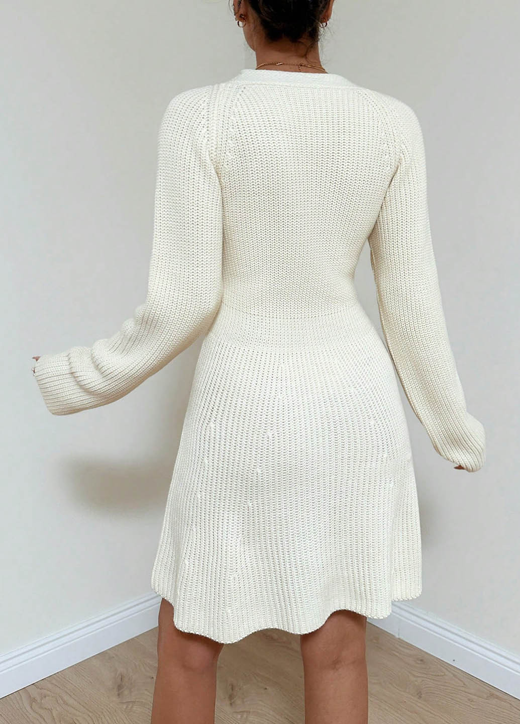 Молочна кежуал сукня кльош SHEIN однотонна