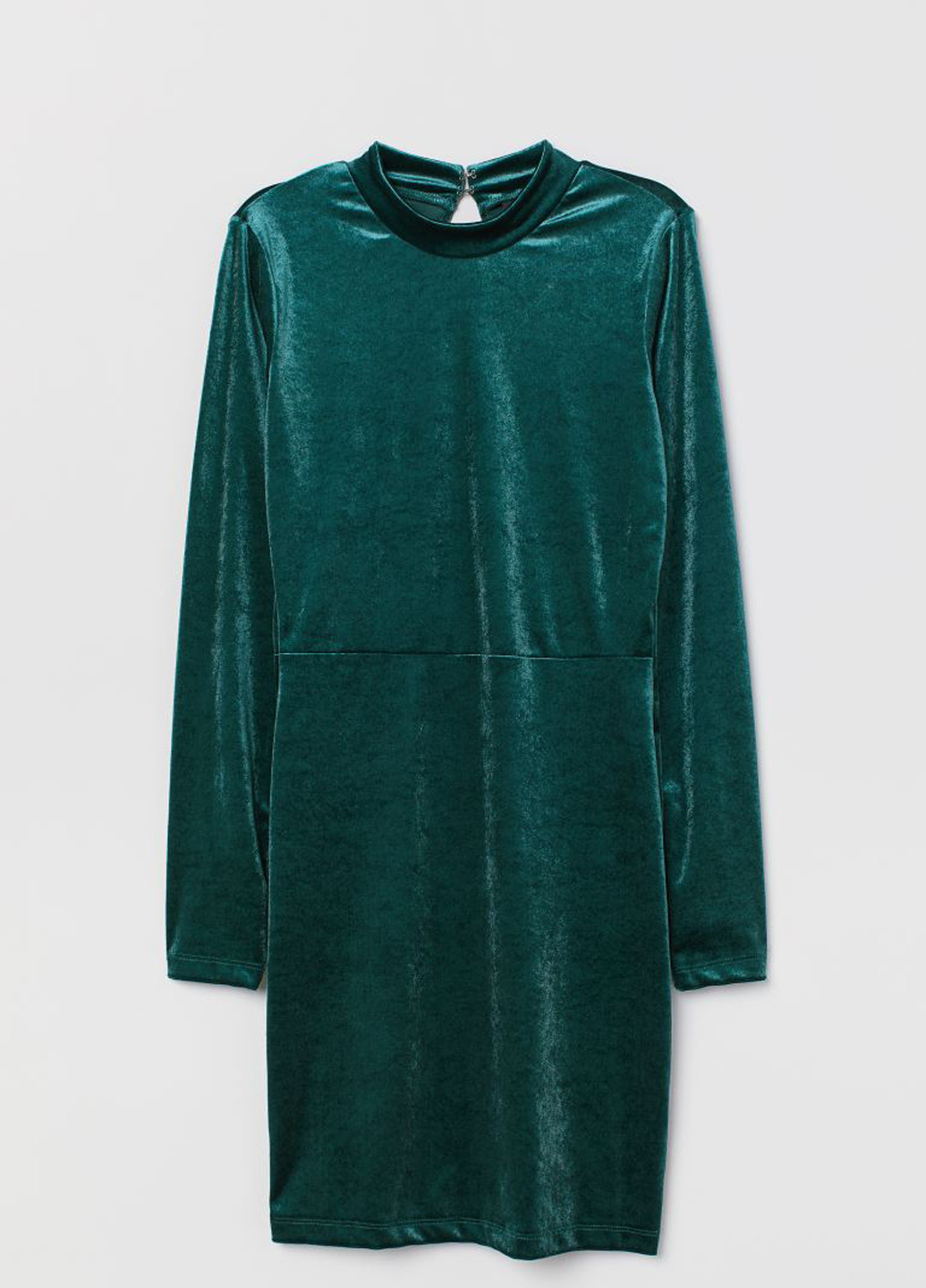 Изумрудное кэжуал платье платье-водолазка H&M однотонное