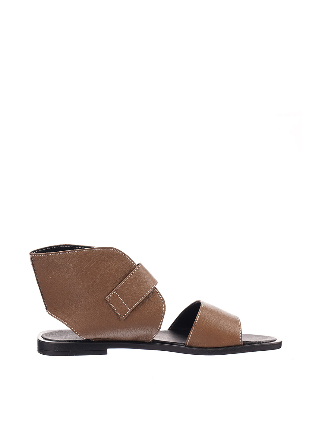 Кофейные босоножки No Brand с ремешком с пряжкой