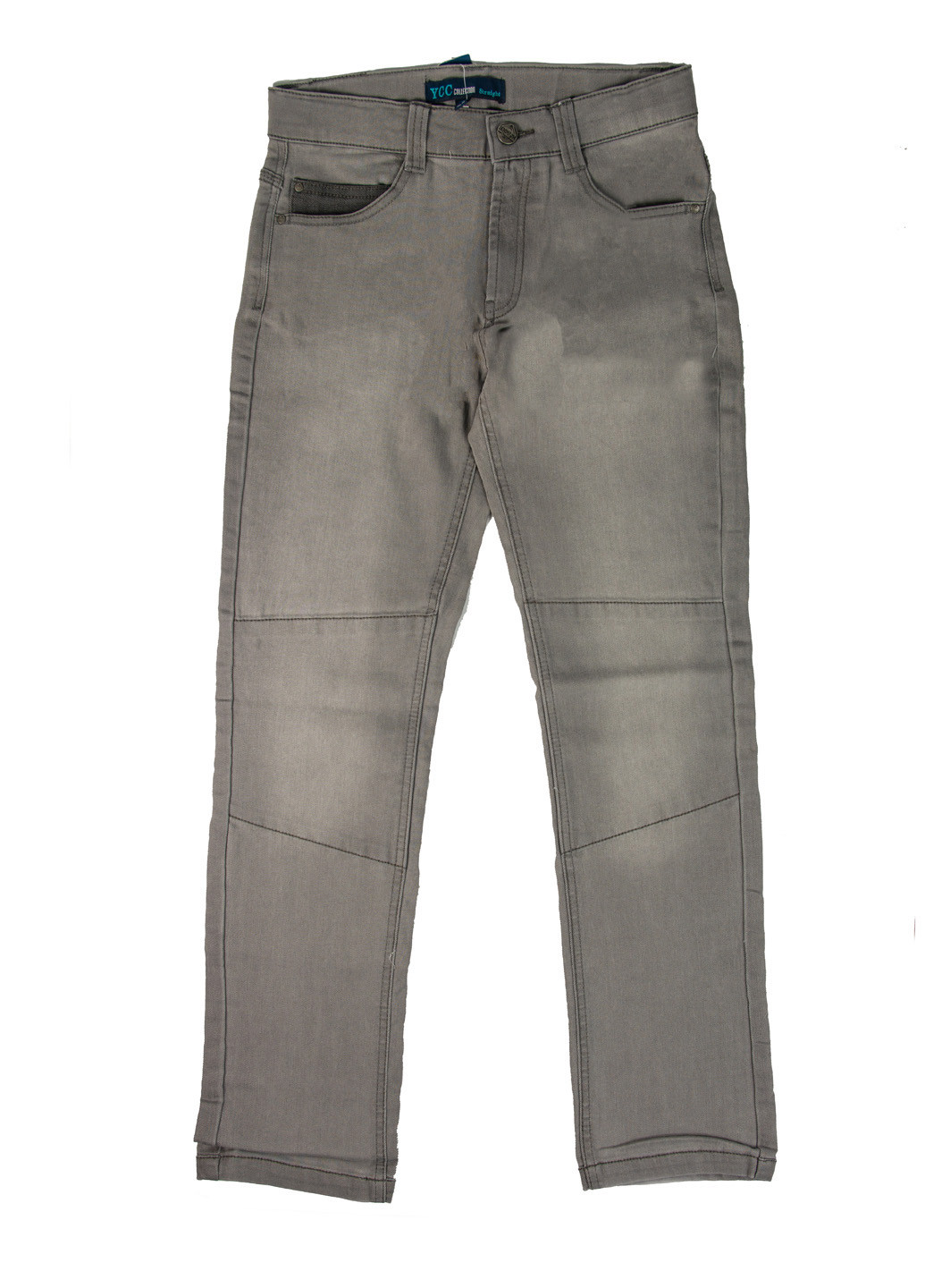 Светло-серые демисезонные прямые джинсы YCC