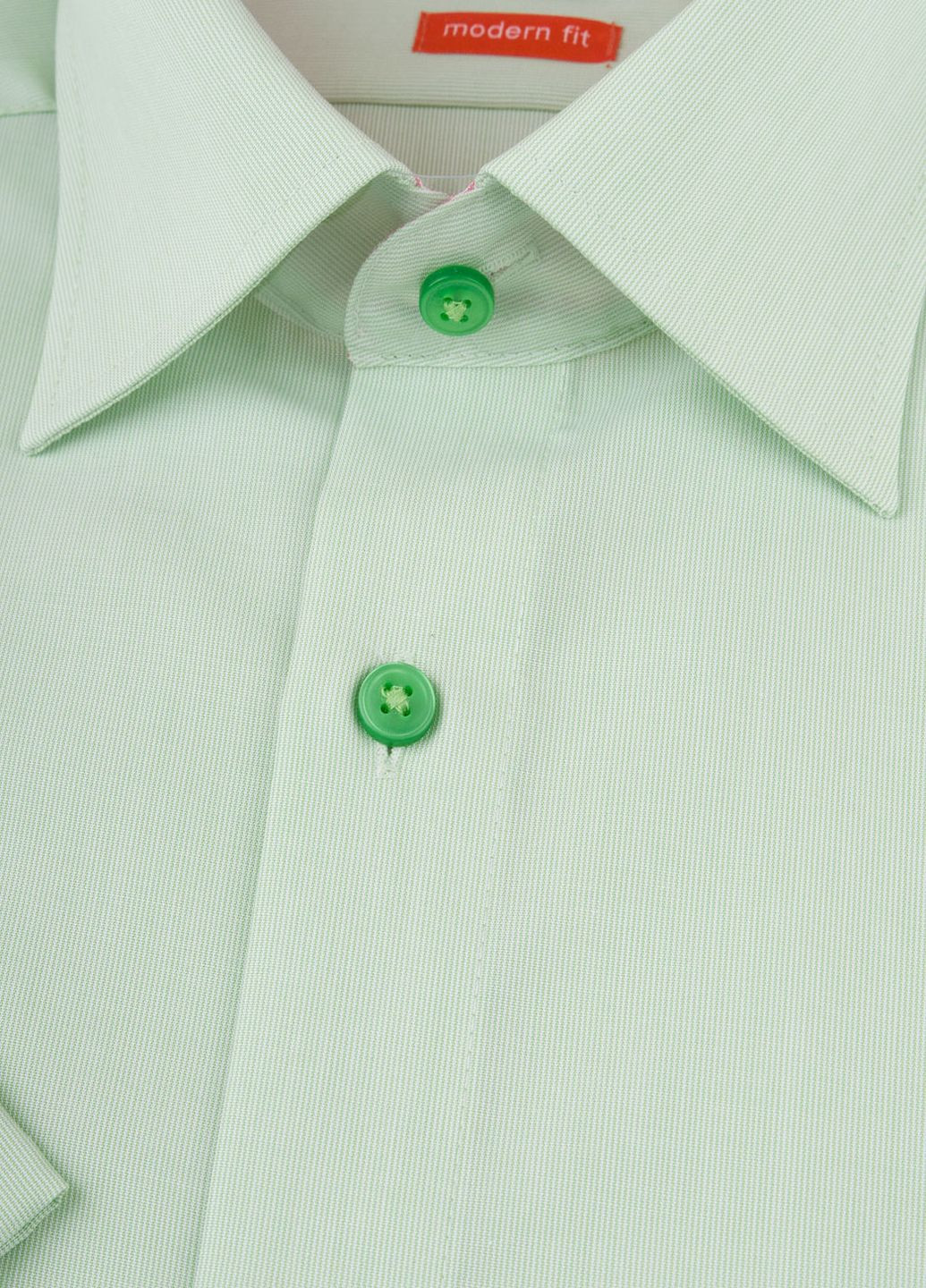 Салатовая кэжуал рубашка Olymp с коротким рукавом