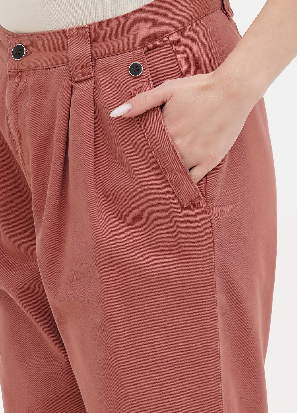 Темно-розовые кэжуал демисезонные палаццо брюки Motivi