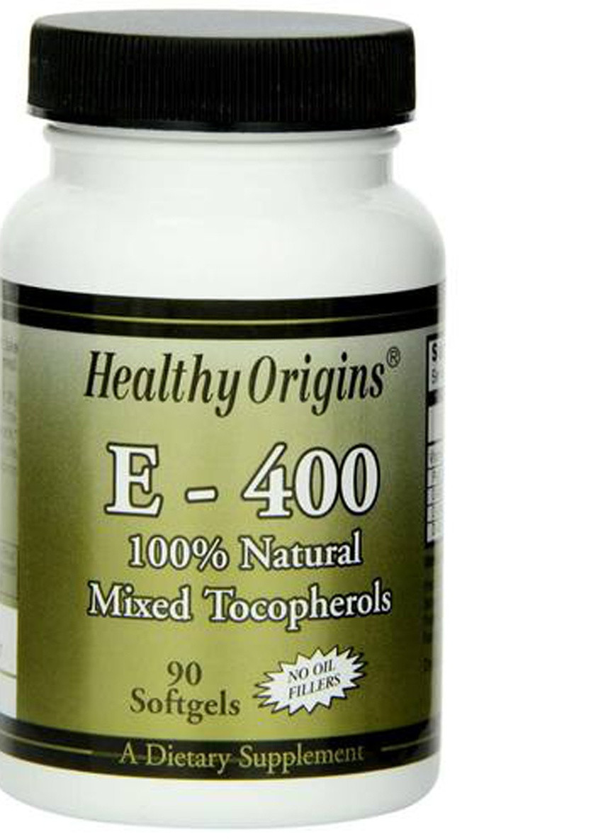 Вітамін E, Суміш токоферолу, Vitamin E 400 МО,, 90 капсул Healthy Origins (228293141)
