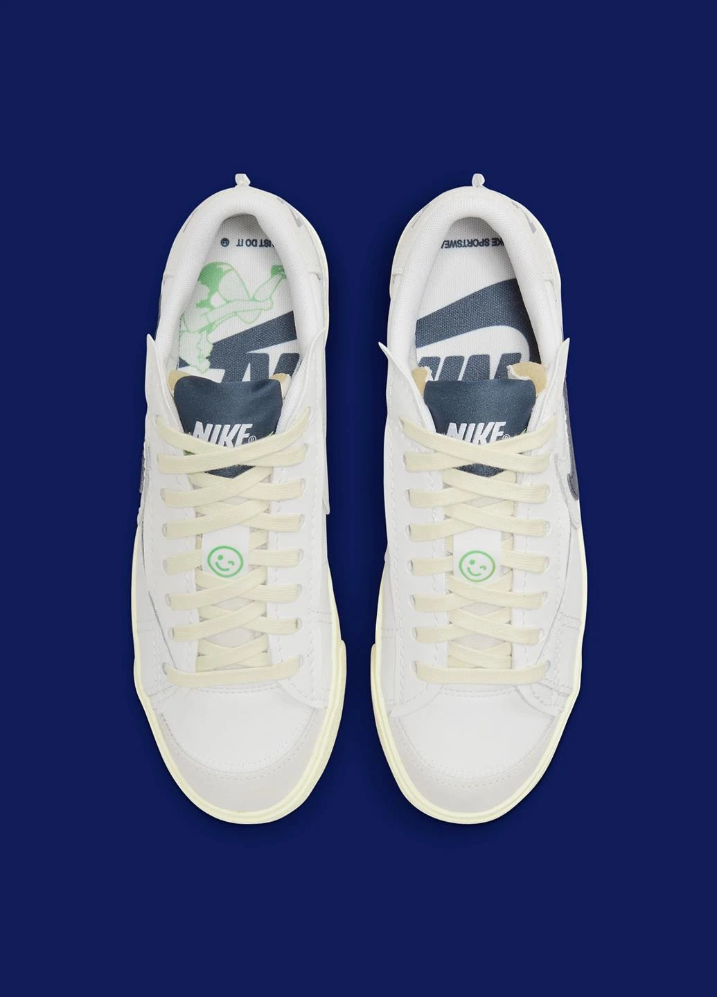 Білі кроссовки fd0378-121 демісезон Nike BLAZER LOW '77 JUMBO SE