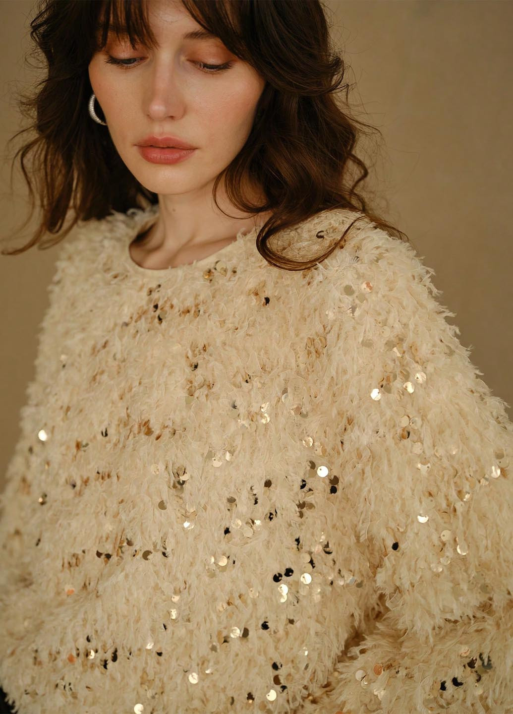 Кремовая блуза SHEIN