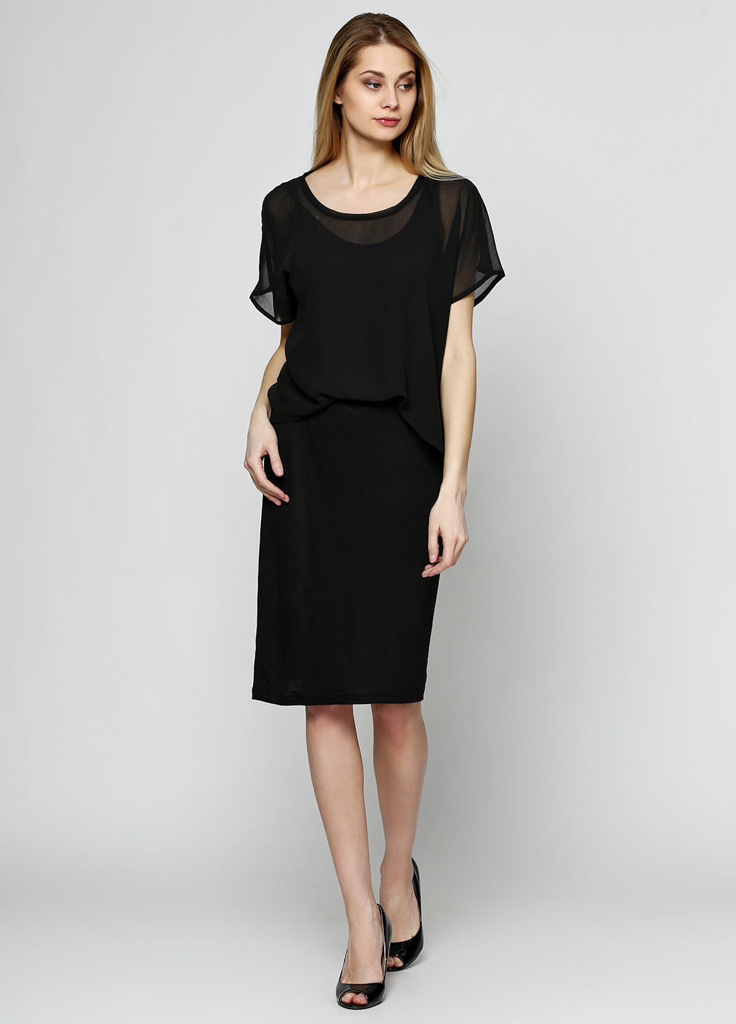 Чорна кежуал сукня Numph однотонна