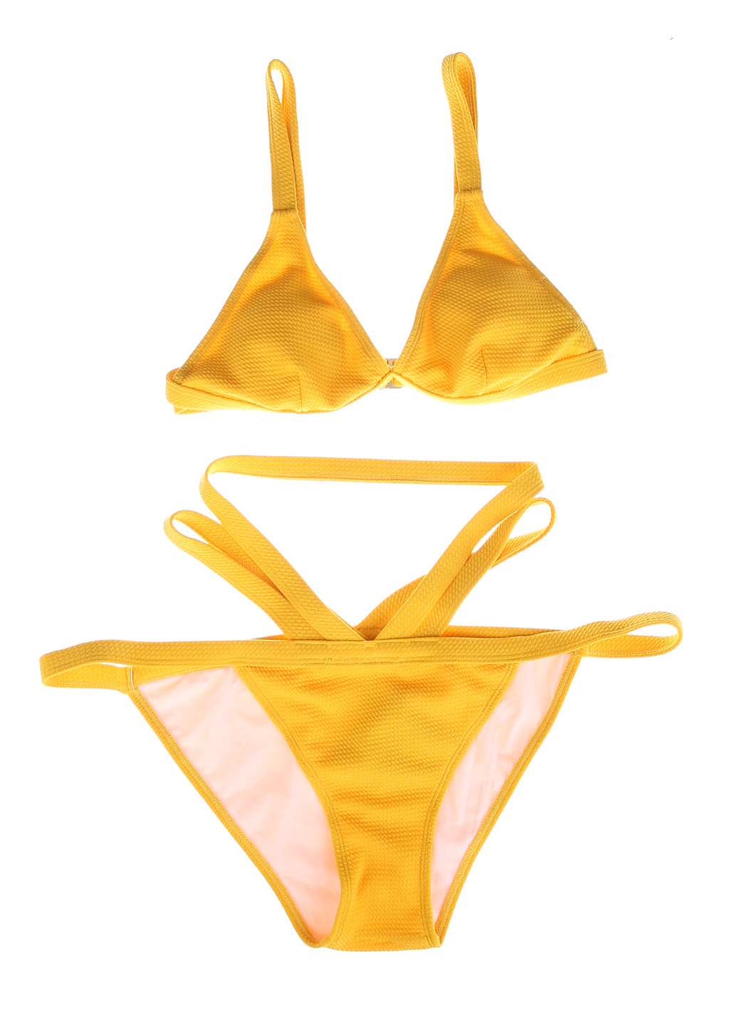 Желтый летний купальник (лиф, трусы) бикини Missguided