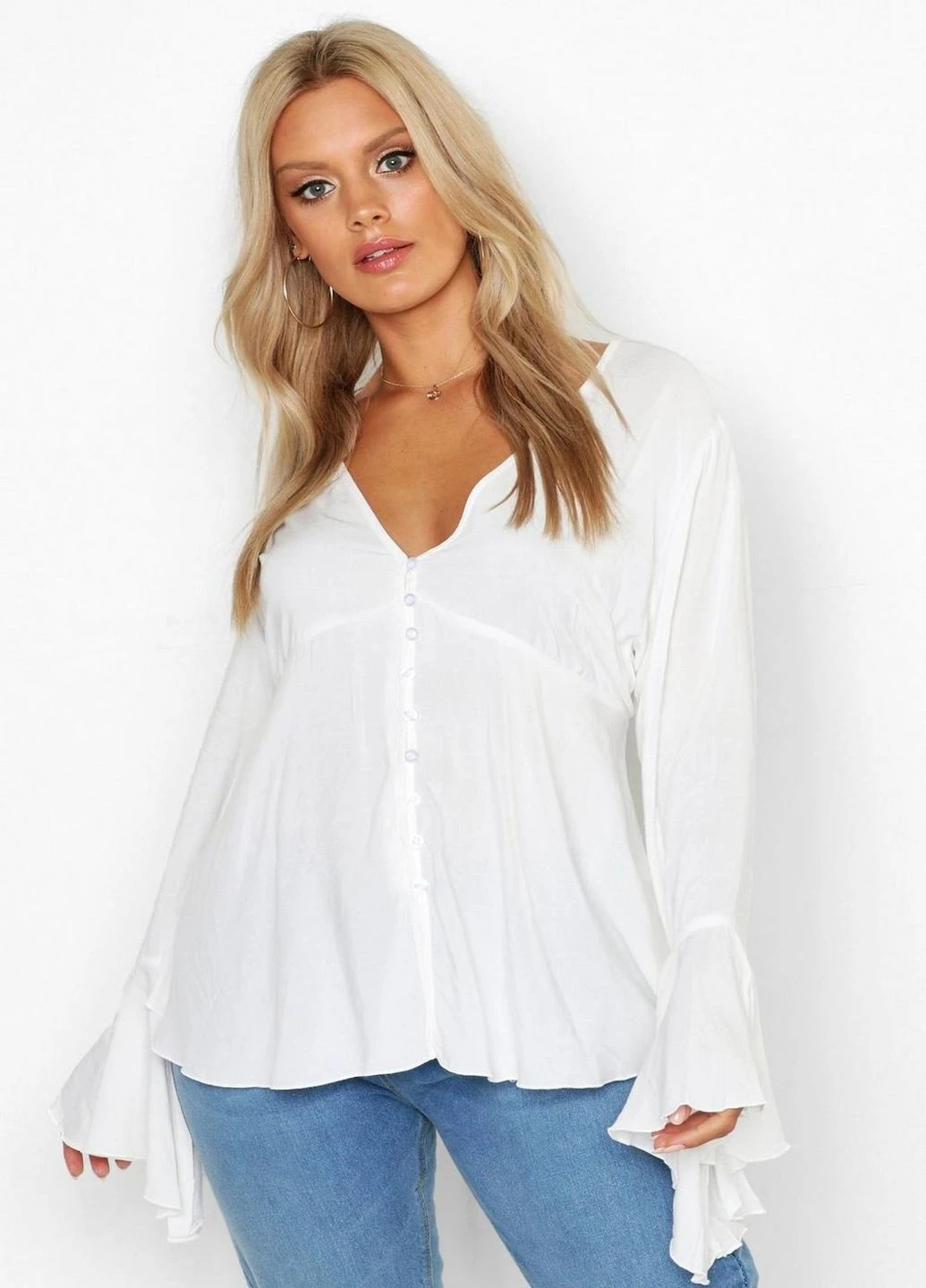 Белая блуза Boohoo