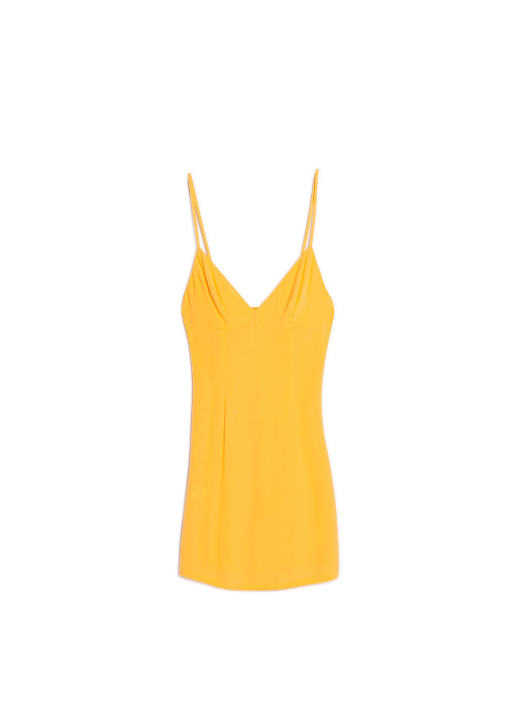 Горчичное кэжуал платье Cropp однотонное