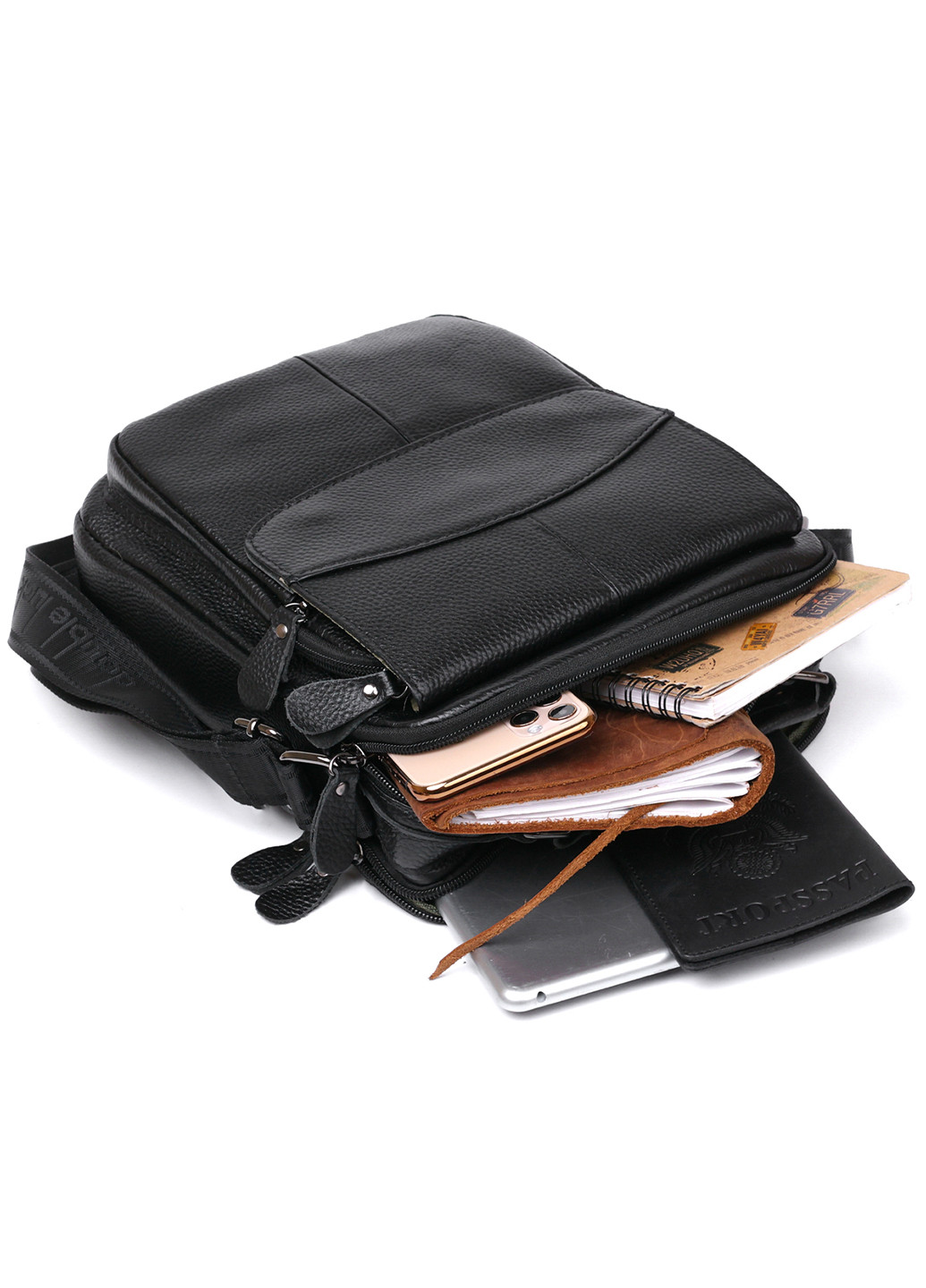 Чоловіча шкіряна сумка 23х27х12 см Vintage (255709751)