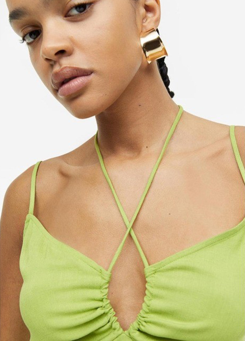 Фісташкова кежуал сукня сукня-комбінація H&M однотонна