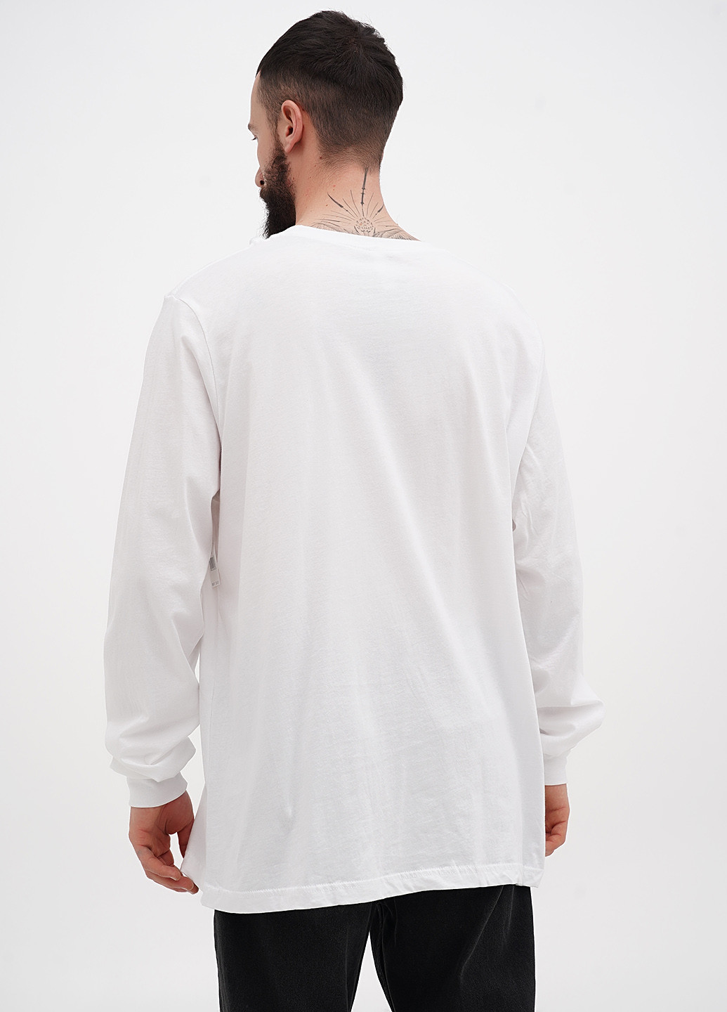 Белый демисезонный кэжуал лонгслив Canvas с рисунком