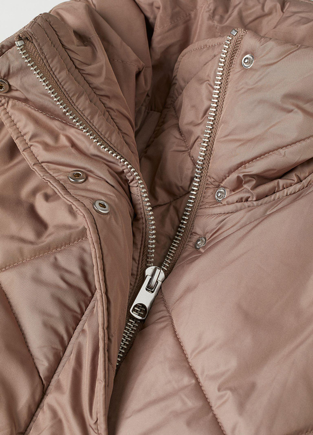 Бежевая демисезонная куртка подовжена H&M