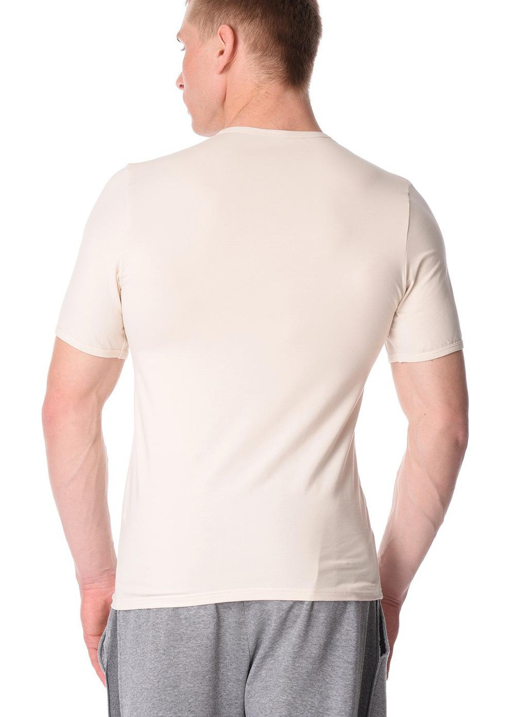 Темно-бежевая футболка мужская high emotion бежевый 531 Cornette