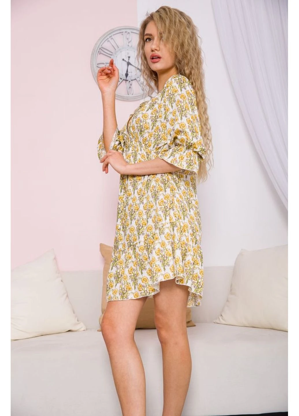 Комбінована святковий сукня 115r0400-3 Kamomile з малюнком