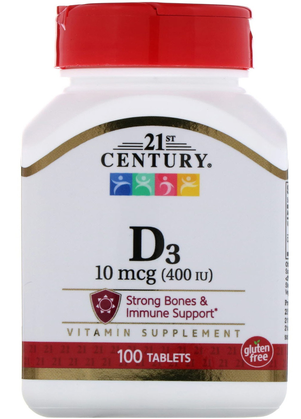 Витамин Д3 Vitamin D3 400 IU 100 tablets 21st Century (254325746)
