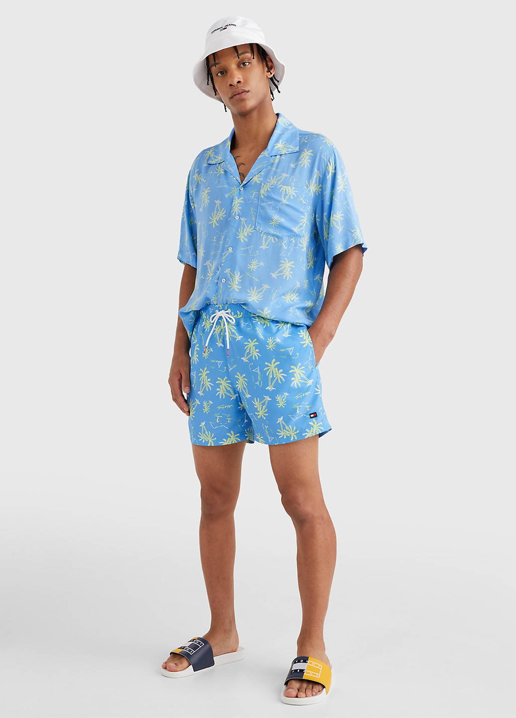 Голубой кэжуал рубашка с рисунком Tommy Hilfiger