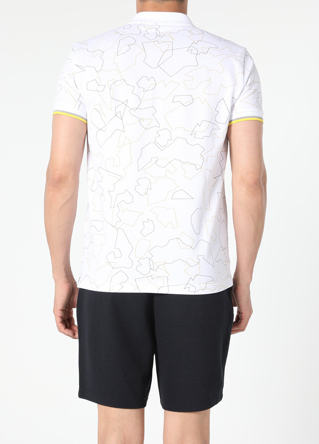 Белая футболка-поло для мужчин Colin's с рисунком