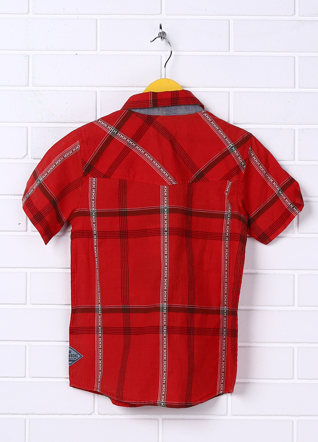 Красная кэжуал рубашка Billabong с коротким рукавом