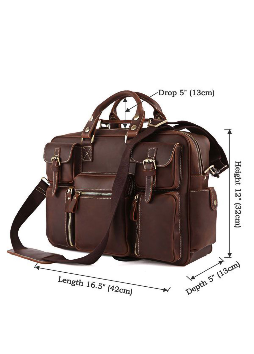 Чоловіча шкіряна сумка 43х31х13 см Vintage (253491304)