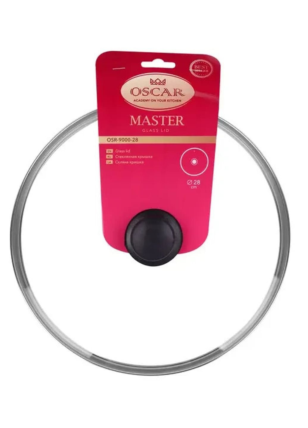 Крышка стеклянная Master OSR-9000-24 24 см Oscar (253528130)