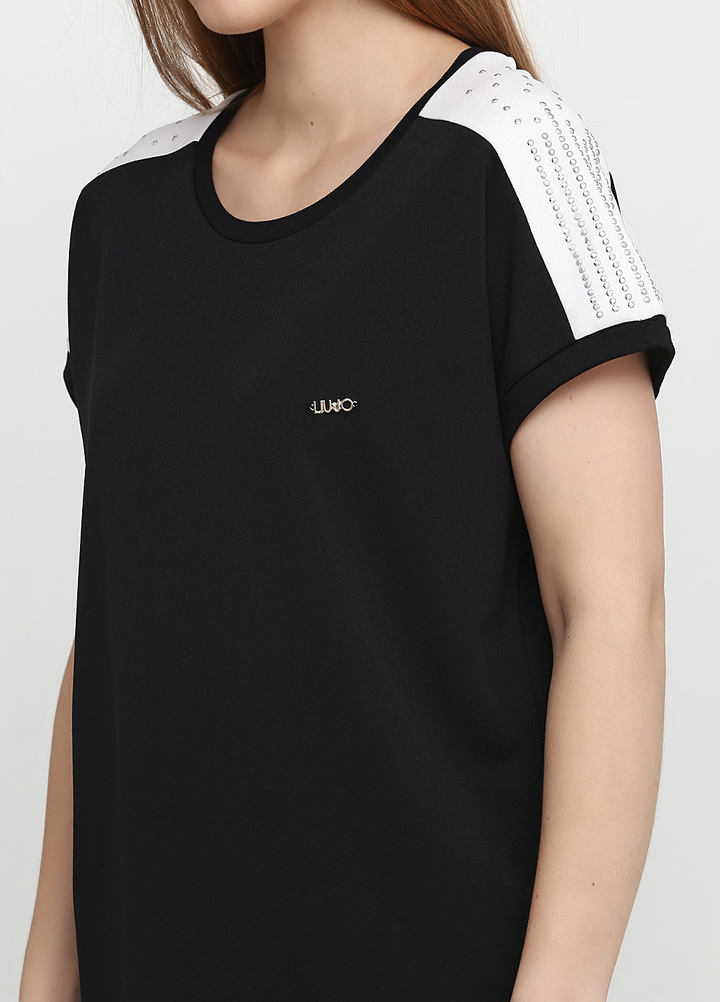 Костюм (блуза, брюки) Liu-Jo брючный полоска чёрный спортивный