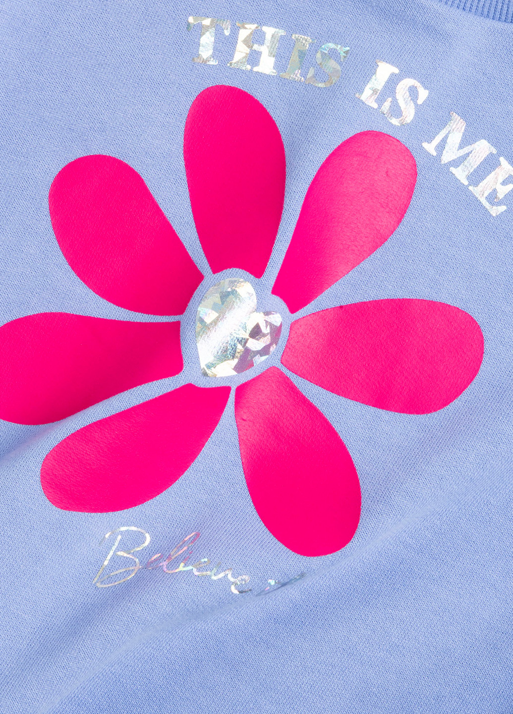 Chicco свитшот цветочный сиреневый кэжуал хлопок, футер