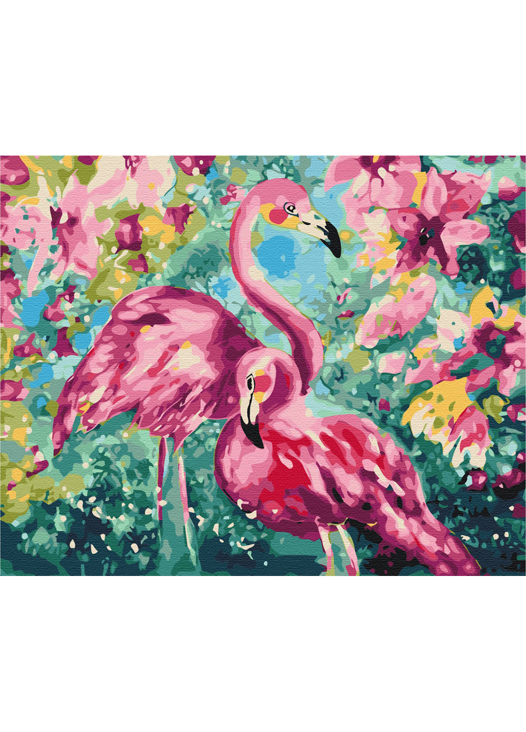 Картина за номерами "Квіткові фламінго" Brushme (225544703)