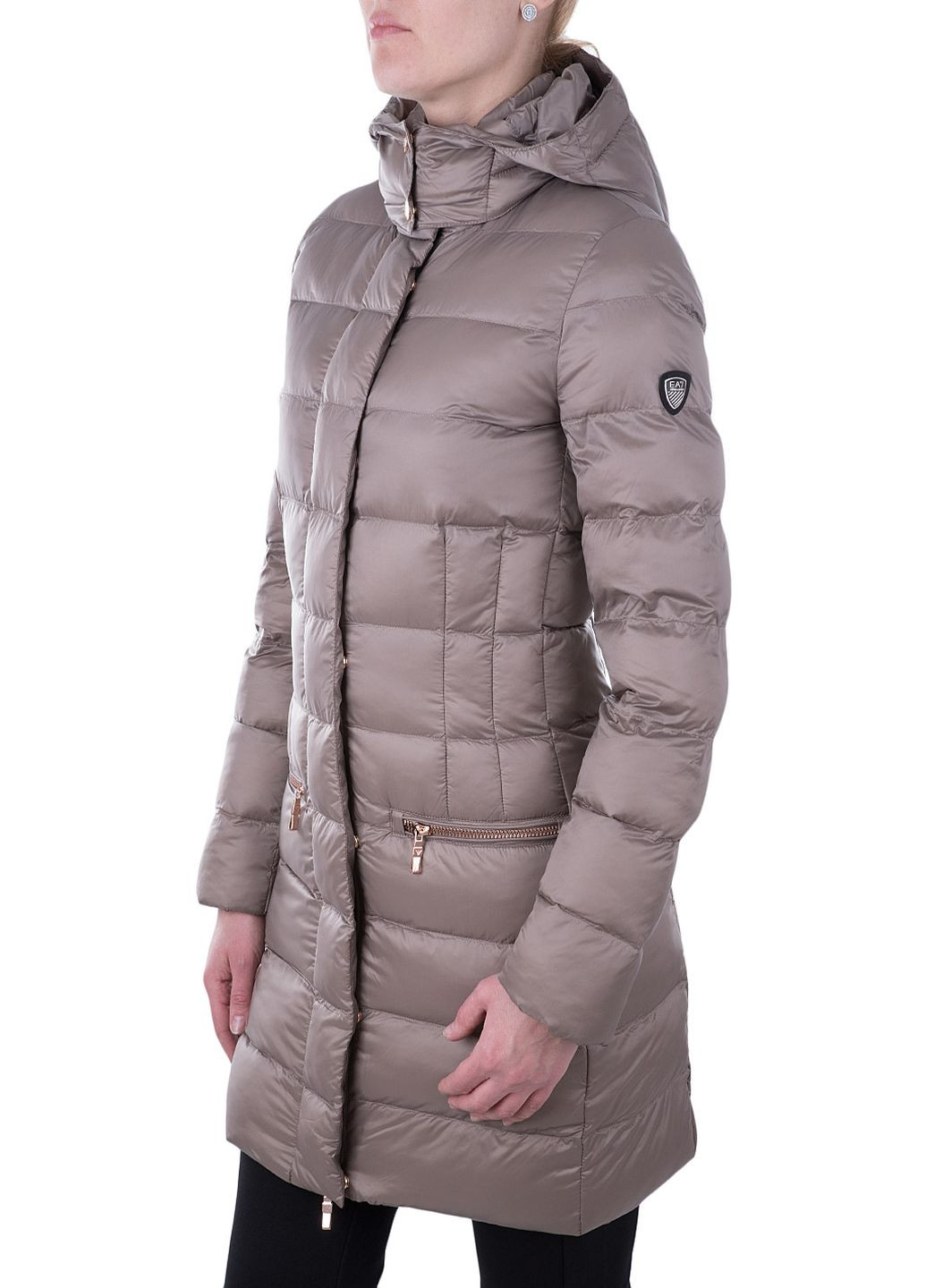 Бежевая зимняя куртка ARMANI EA7