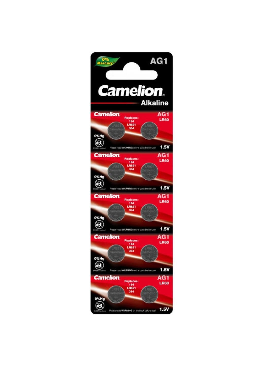 Батарейка AG1 / LR621 / LR60 Alkaline * 10 (AG1-BP10) Camelion (251411776)