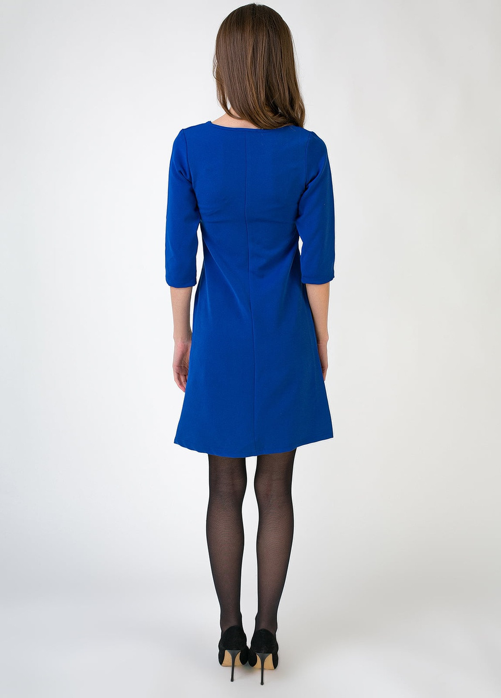 Синее кэжуал платье La Vi Ve однотонное