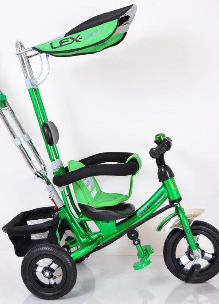 Трех-колесный Велосипед с родительской ручкой Lex-007 (10/8 AIR wheels) Green Sigma (251788302)