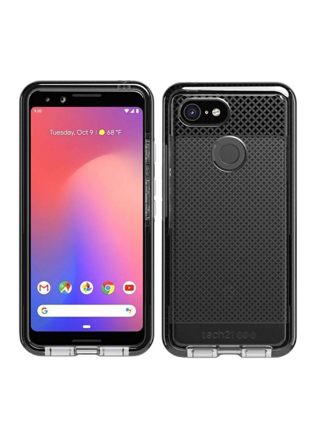 Протиударний чохол прозорий Evo Check для Google Pixel 3 Smokey Black Tech21 (214658977)