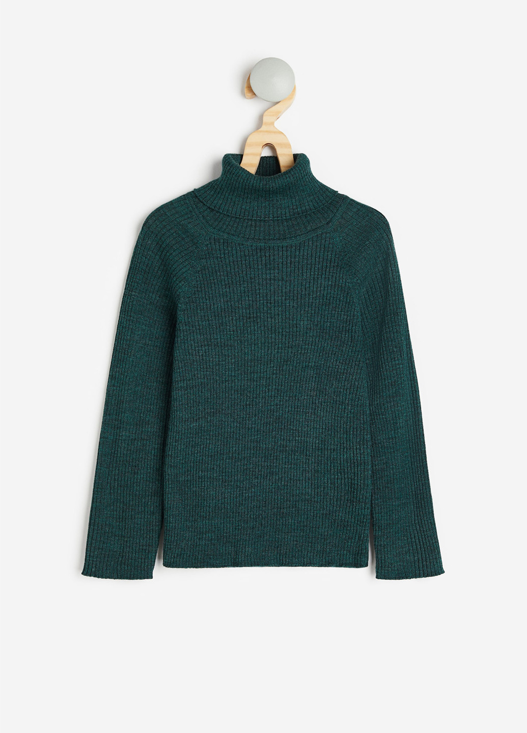 Темно-зеленый зимний светр H&M