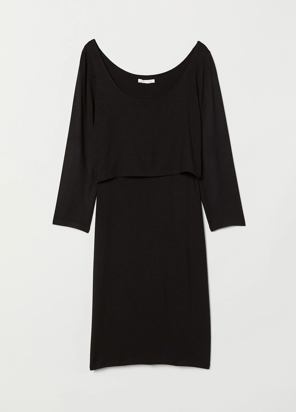 Черное вечернее платье для кормящих мам H&M