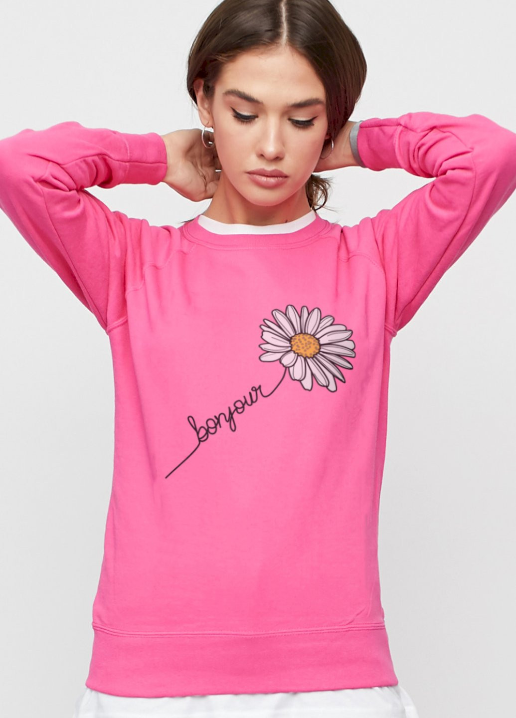 Розовый свитшот женский /no flis/ YAPPI рисунок (251375120)