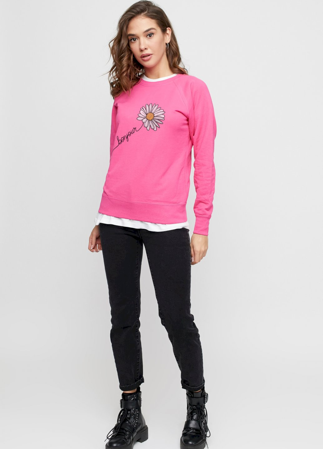 Розовый свитшот женский /no flis/ YAPPI рисунок (251375120)