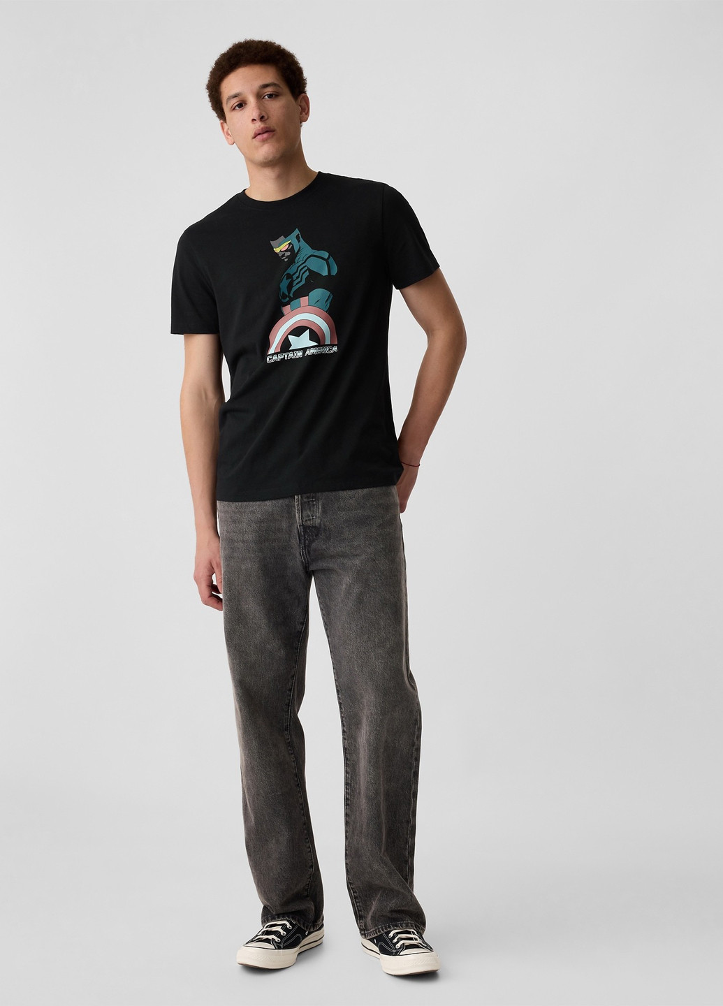 Черная футболка Gap