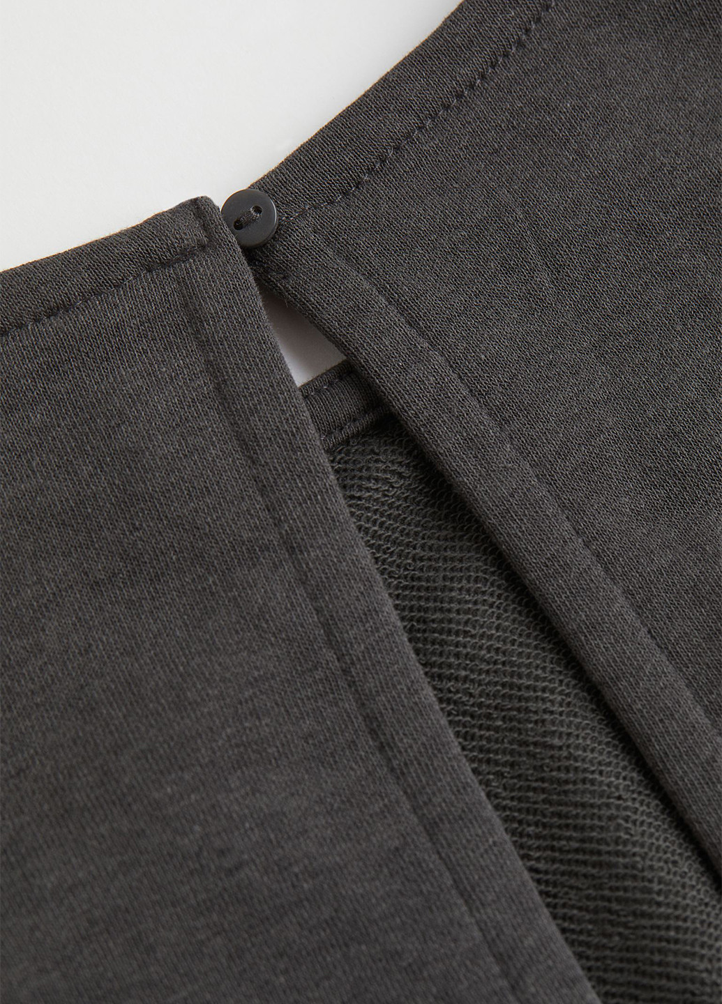 Комбинезон H&M комбинезон-шорты однотонный тёмно-серый кэжуал хлопок, трикотаж