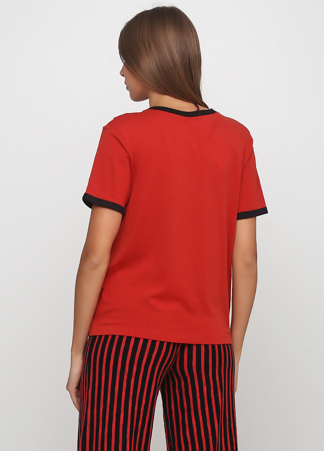 Терракотовая летняя футболка Zara