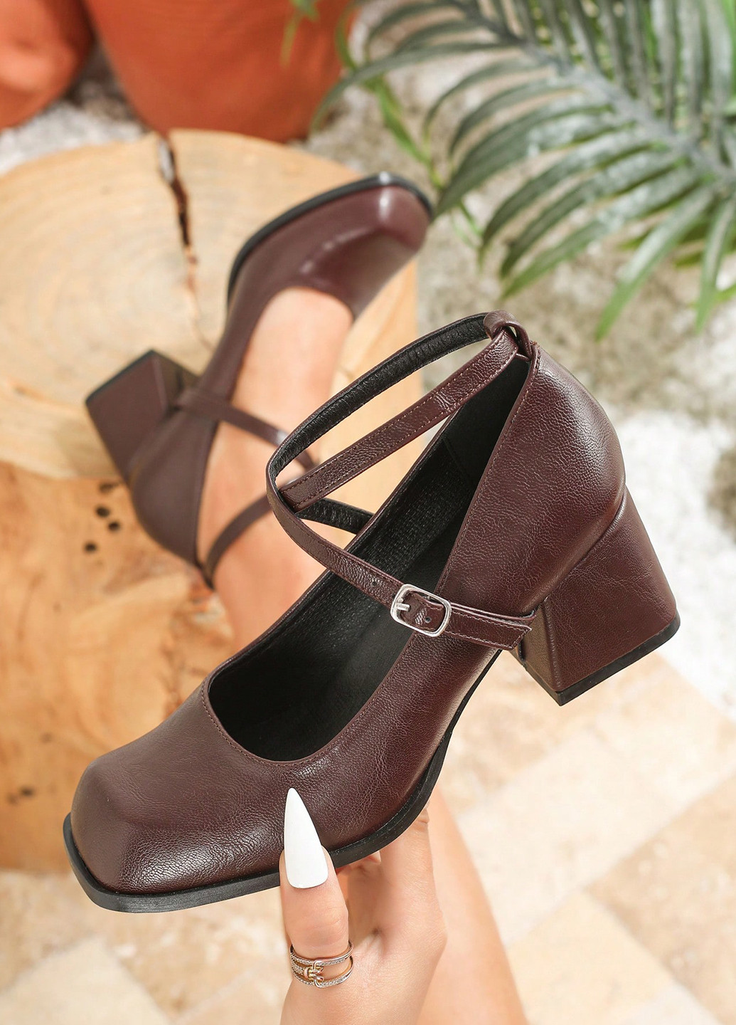SHEIN Туфлі мері джейн темно-коричневий з штучна шкіра, китай — демісезон (364847050)