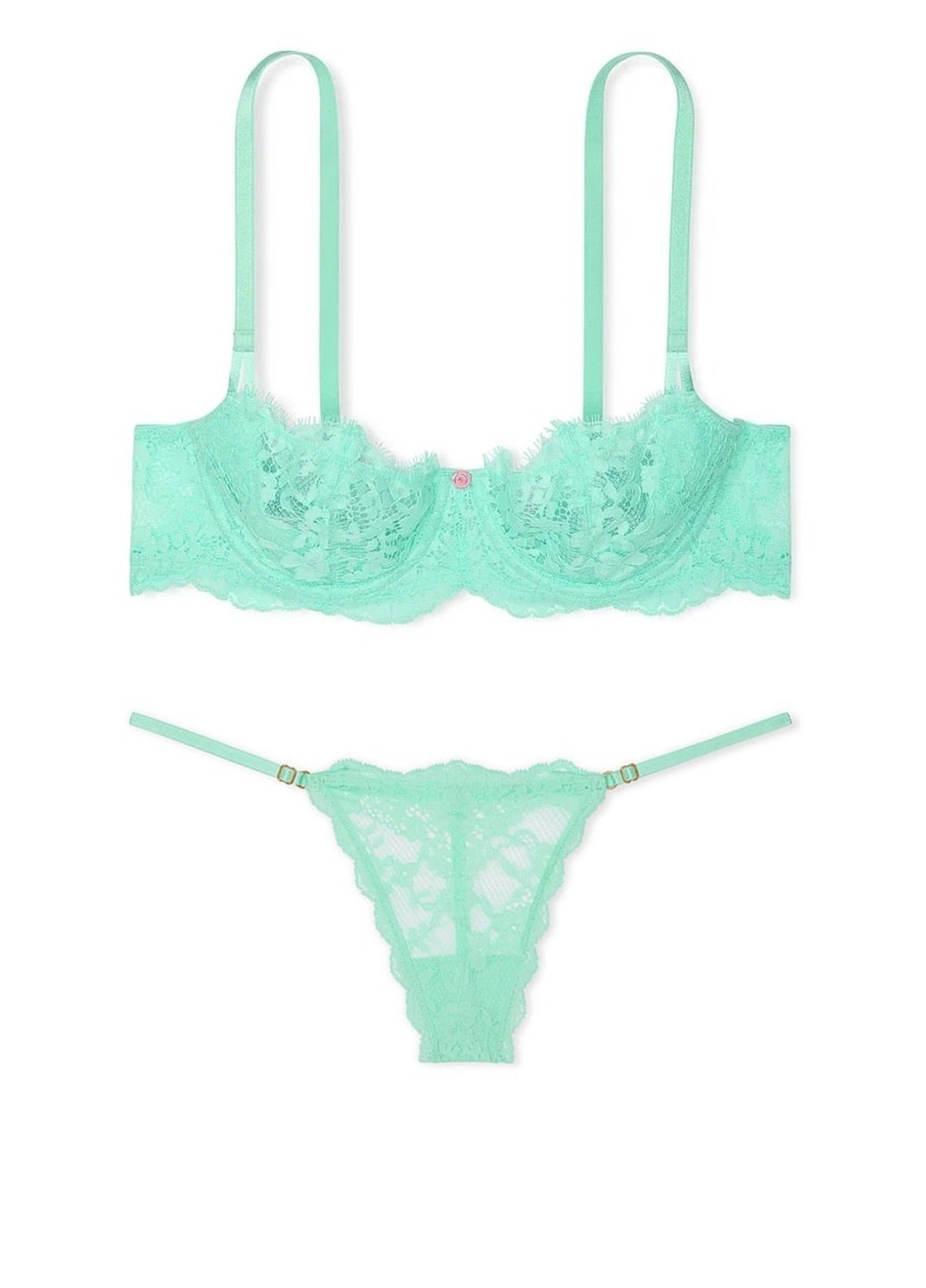 Бирюзовый демисезонный комплект (бюстгальтер, трусики) Victoria's Secret